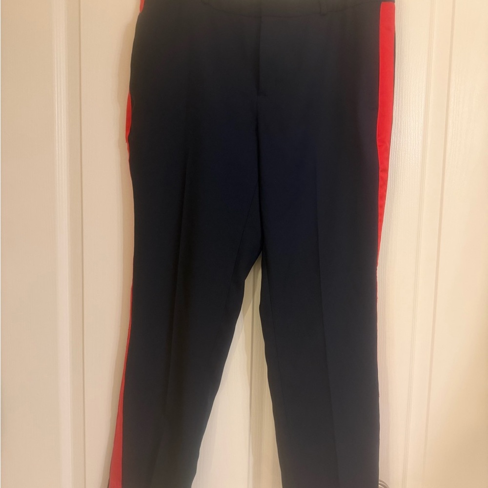 Banana Republic Women’s Dark Blue dress pants with Red Stripes